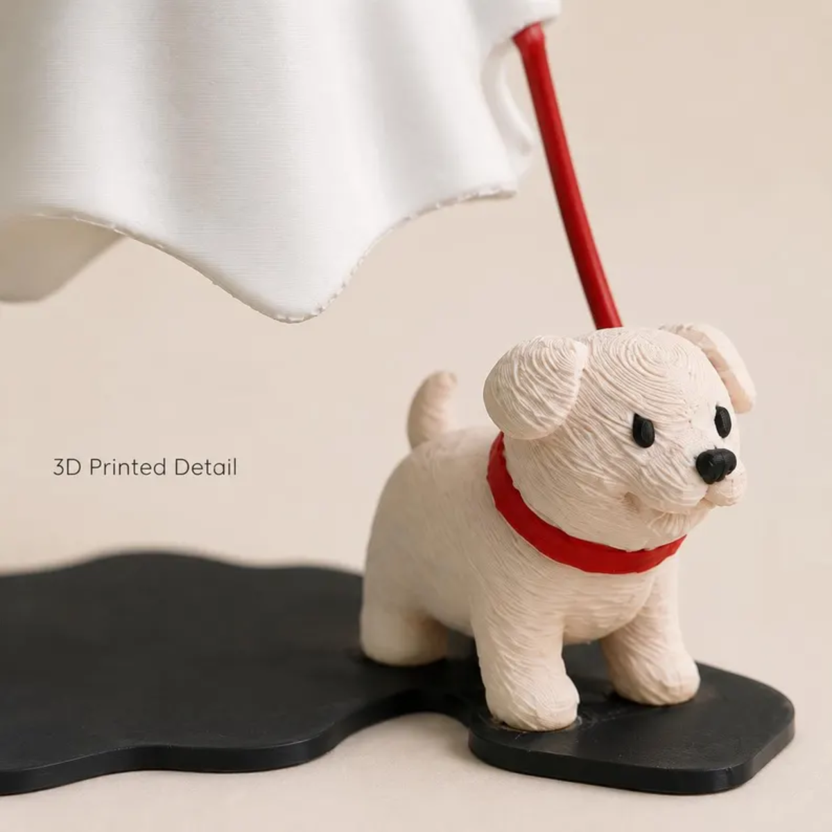 Luz brillante de fantasma con perro