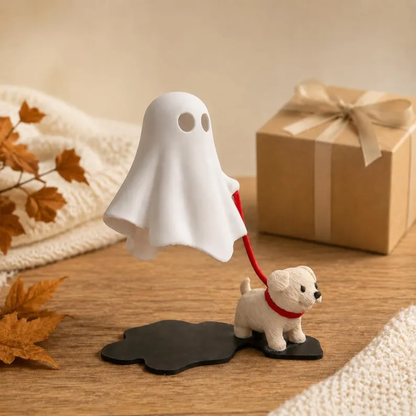 Luz brillante de fantasma con perro